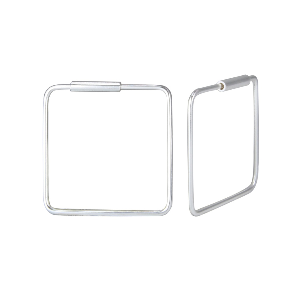 Square Hoops Silber
