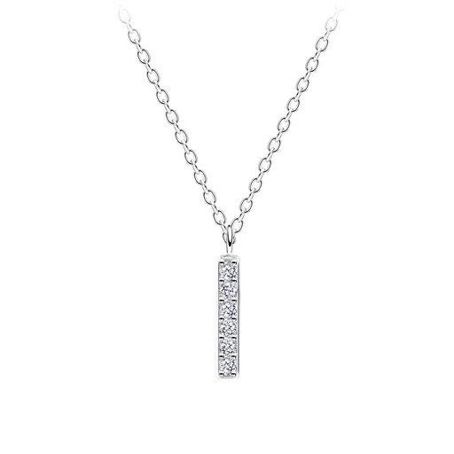 Zirconia Bar Kette Silber
